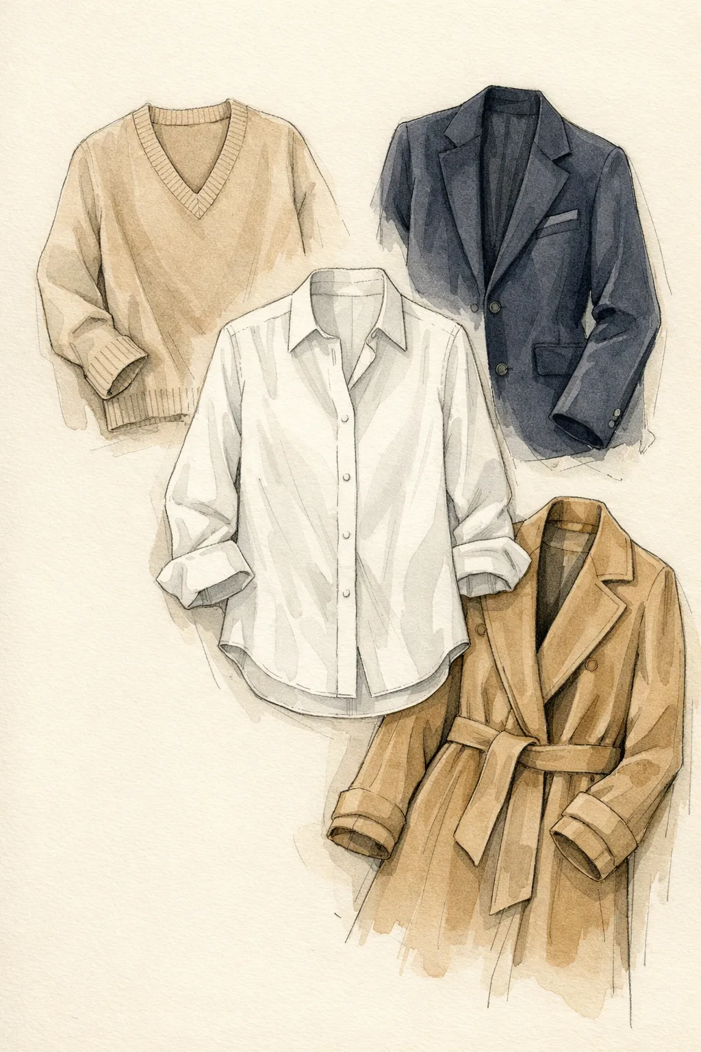 Wardrobe board: белая рубашка в слоях
