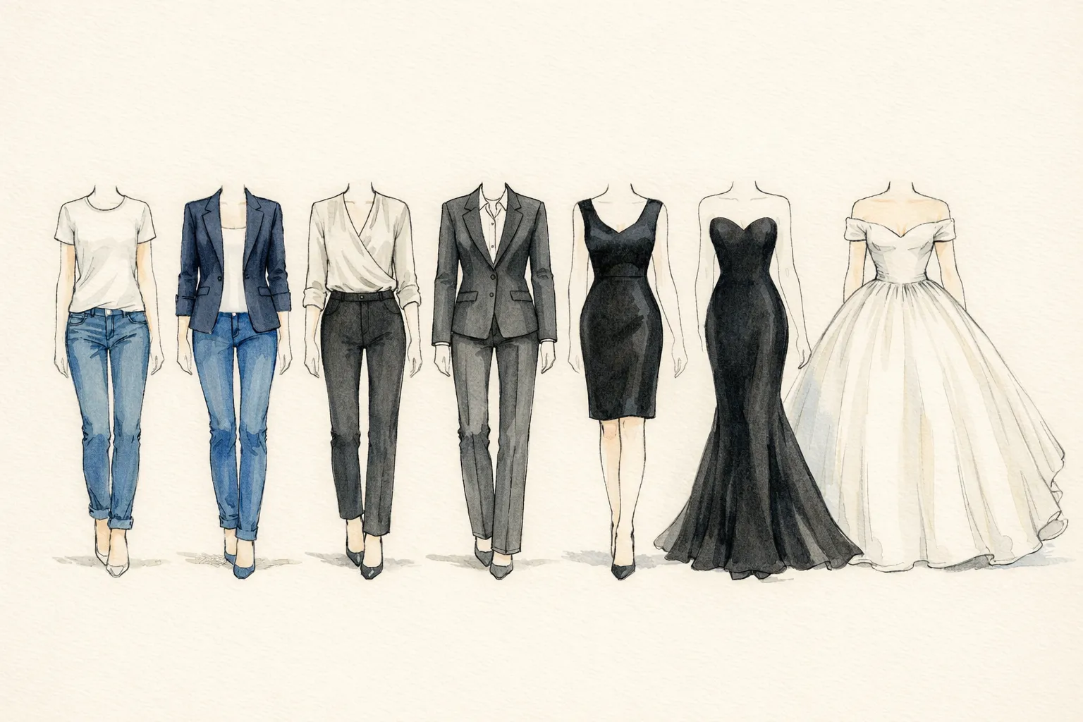 Шкала формальности — 7 уровней от casual до white tie