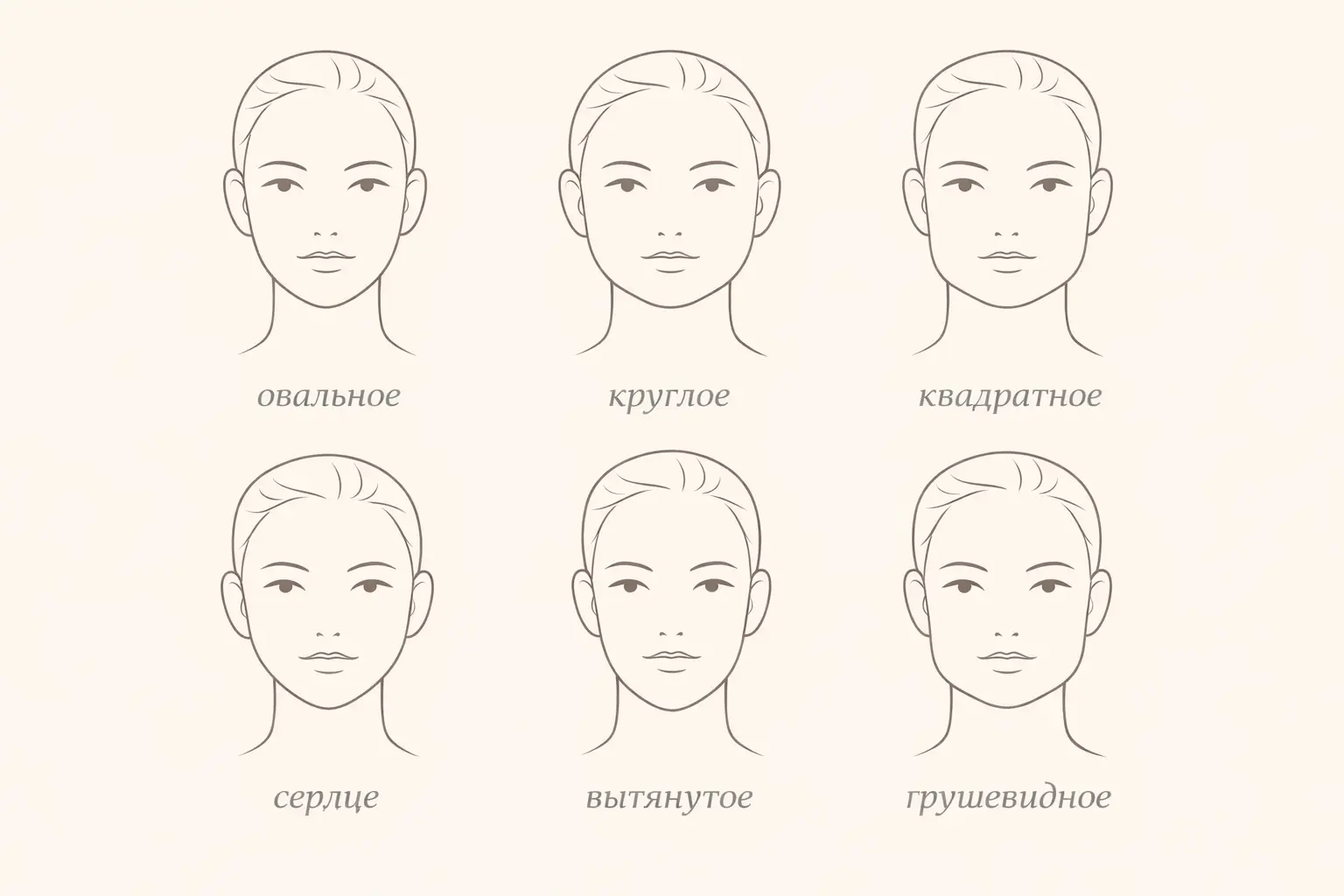 Шесть основных форм лица