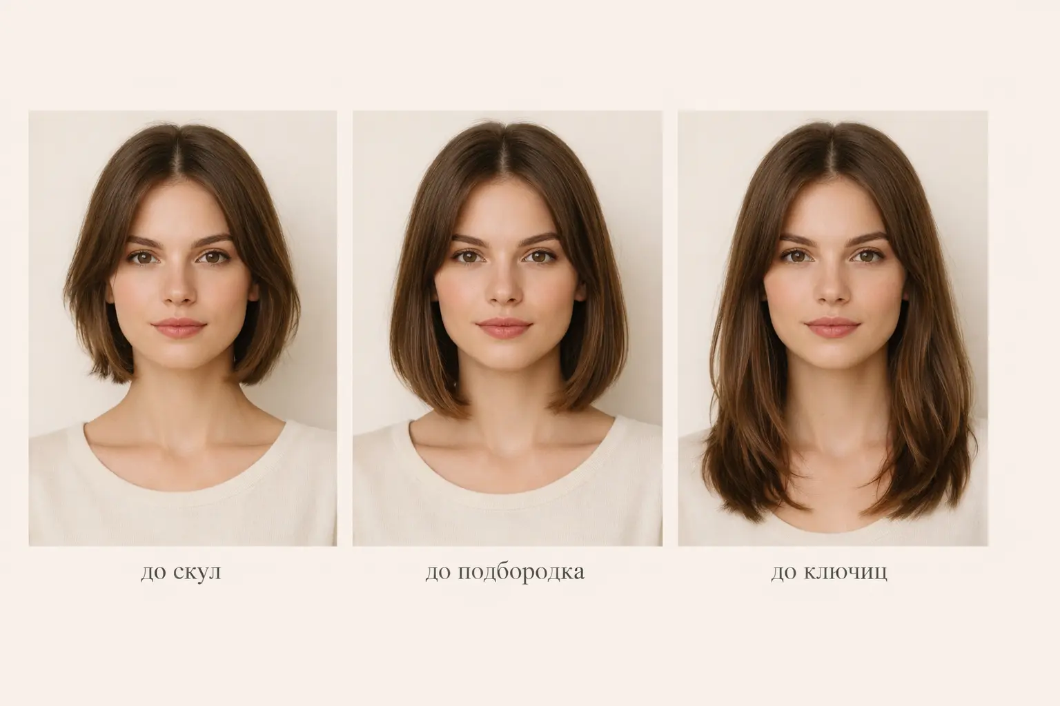 Пряди у лица — три длины